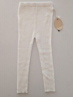 Pippin | Kids Cream Ribbed Leggings